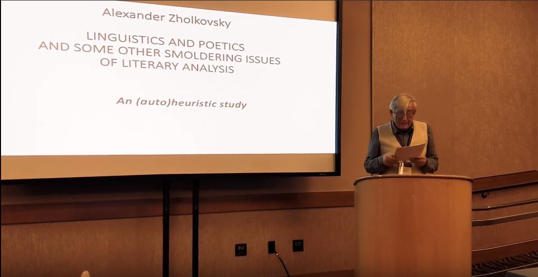 AATSEEL 2020 Keynote Address: Alexander Zholkovsky